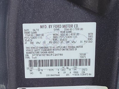 2012 Ford F-150 Platinum