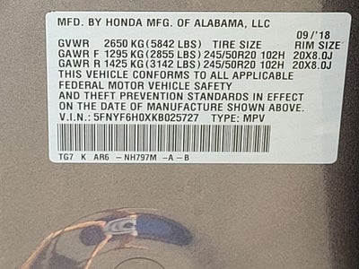 2019 Honda Pilot Elite