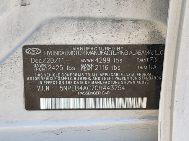 2012 Hyundai Sonata GLS