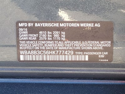 2017 BMW 3 Series 340i