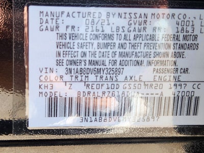 2021 Nissan Sentra SR Xtronic CVT