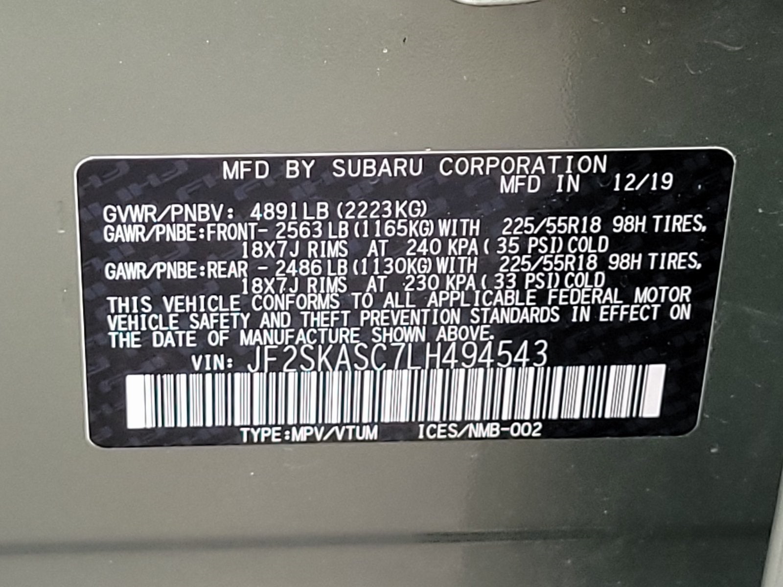 2020 Subaru Forester Limited