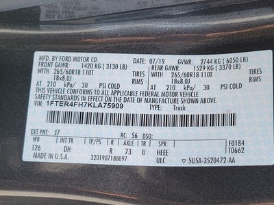 2019 Ford Ranger Lariat