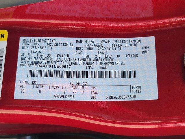 2026 Ford Ranger Lariat