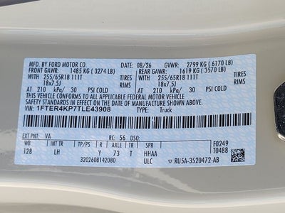 2026 Ford Ranger Lariat