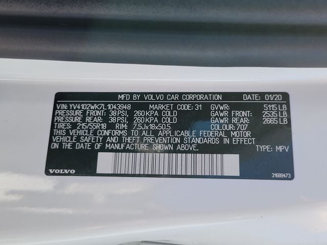 2020 Volvo V60 Cross Country T5