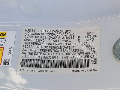 2022 Honda Civic Sedan Touring