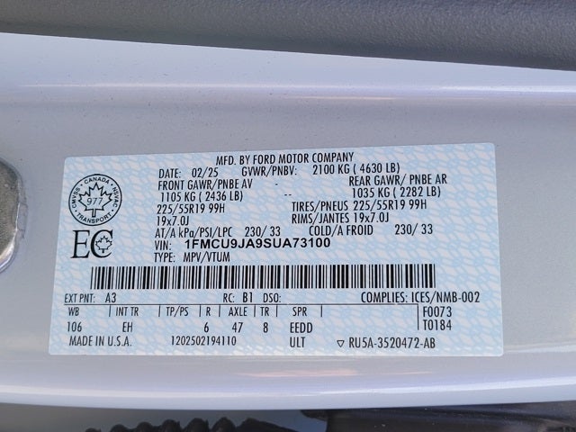 2025 Ford Escape Platinum