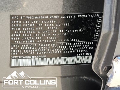 2021 Volkswagen Tiguan 2.0T SEL